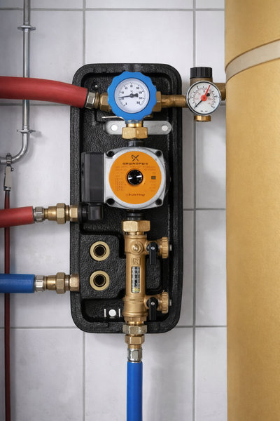 Однолінійна сонячна станція, 3/4&Prime; НР, 6 бар, 2-12 л/хв, GRUNDFOS SOLAR 25-65 110538 фото
